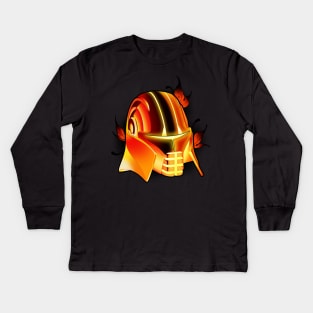 Glowing Sci-fi Helmet Kids Long Sleeve T-Shirt